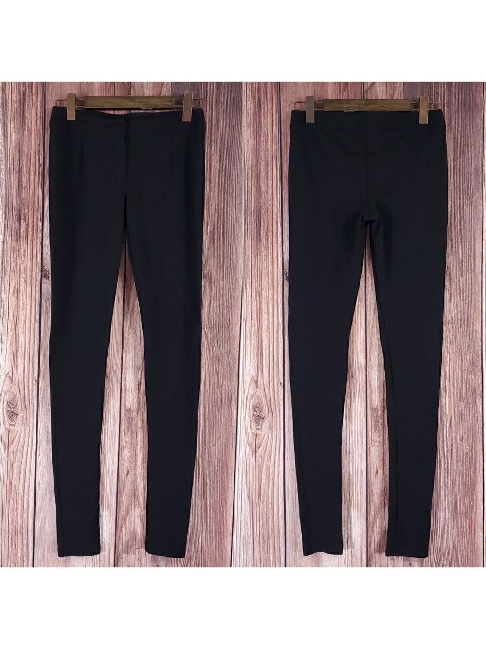 Givenchy Womens Size 40 Black Pleated Super Skinny Pants Cotton Blend Stretch